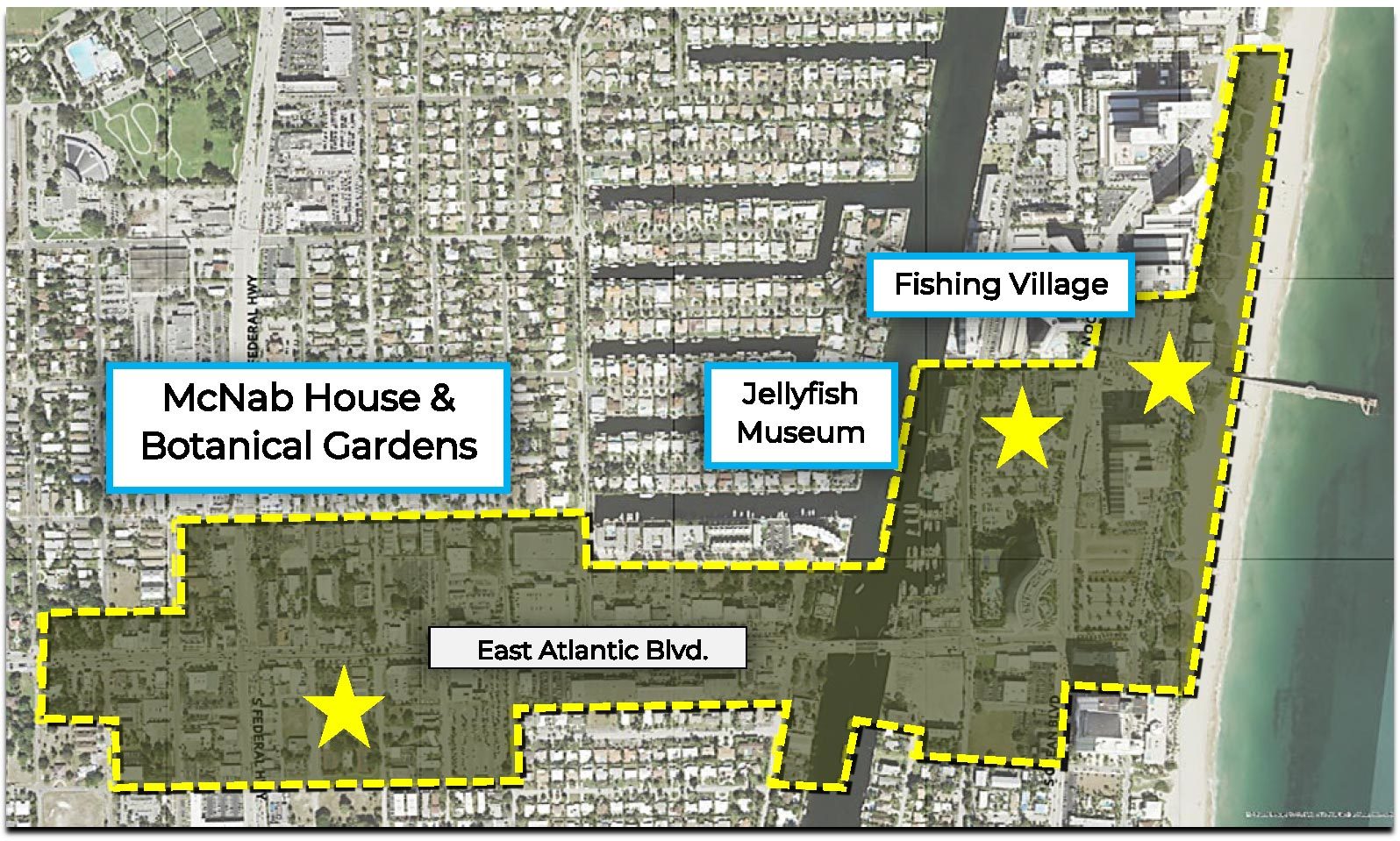 McNab House and botanical gardens map