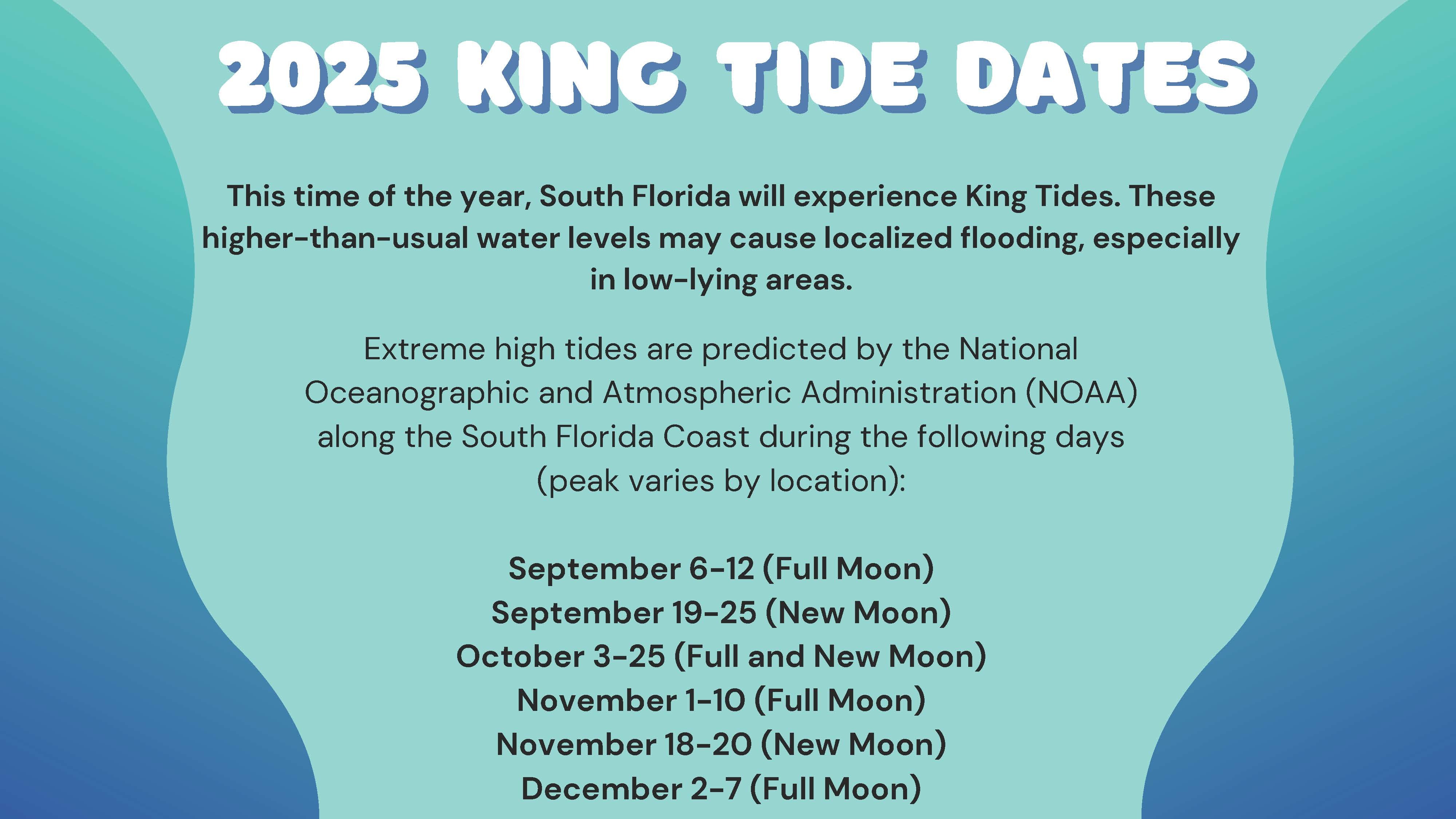2025 King Tide Dates