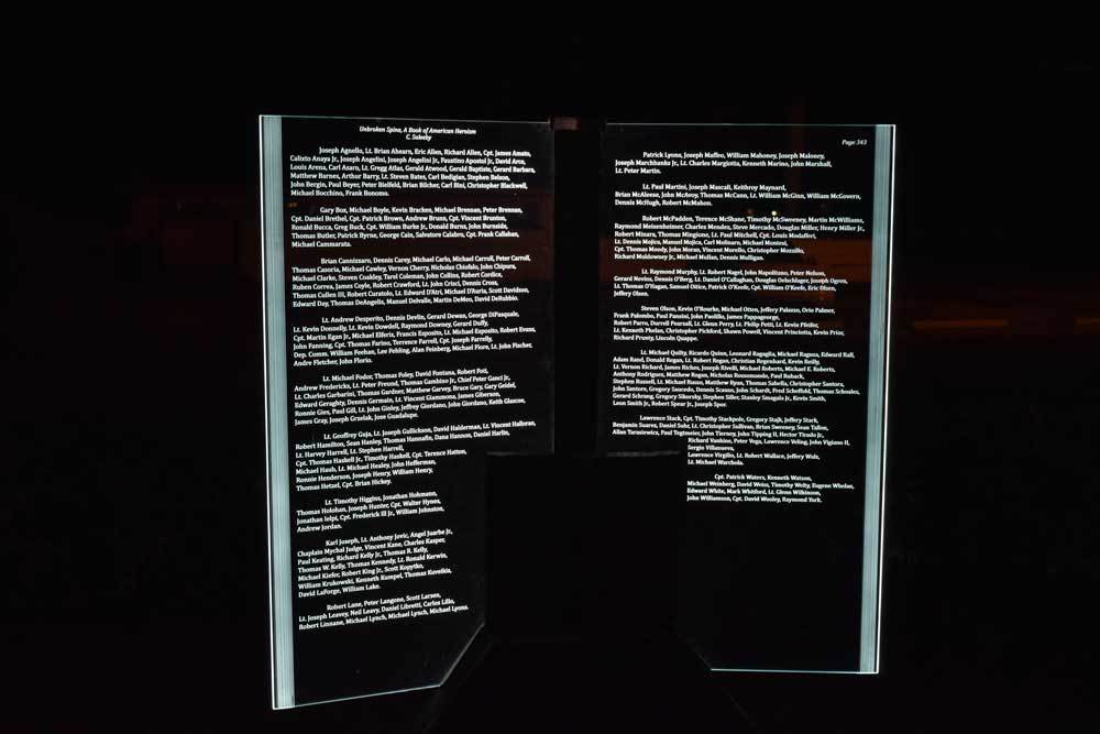 9 11 MEMORIAL 6 detail at night