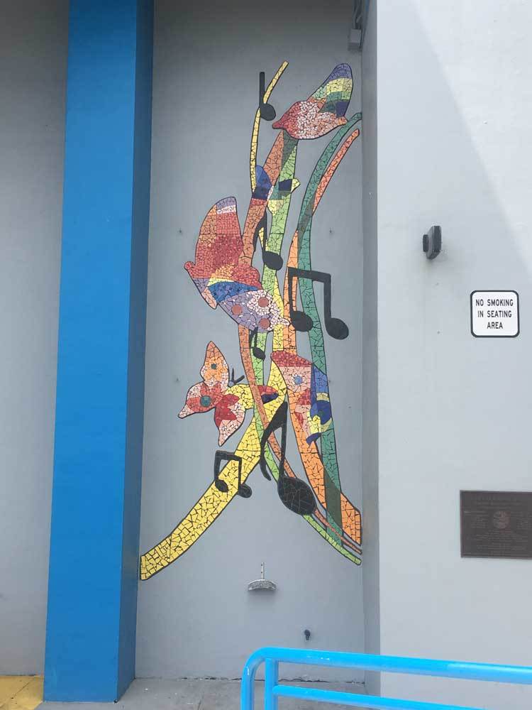 Close up of Stage music leads the way mosaic team project